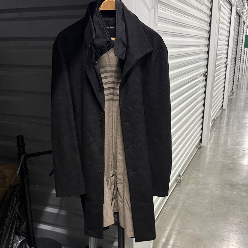 John Varvatos Black Pea Coat